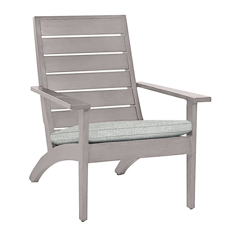 Kennebunkport Aluminum Adirondack Chair - Oyster, Oyster, No Welt, Tweed Toffee