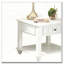 Table de bout blanche avec tablette inférieure