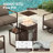 Outdoor Aluminum Patio Furniture Set, 5-Seats Patio Conversation Sofa Set with 2 Swivel Rocking Chairs and 45,000 BTU Fire Pit Table-91156512-91156515