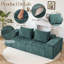 Canapé en chenille de 107 po avec très grands accoudoirs, canapé rembourré confortable pour le salon-731814601