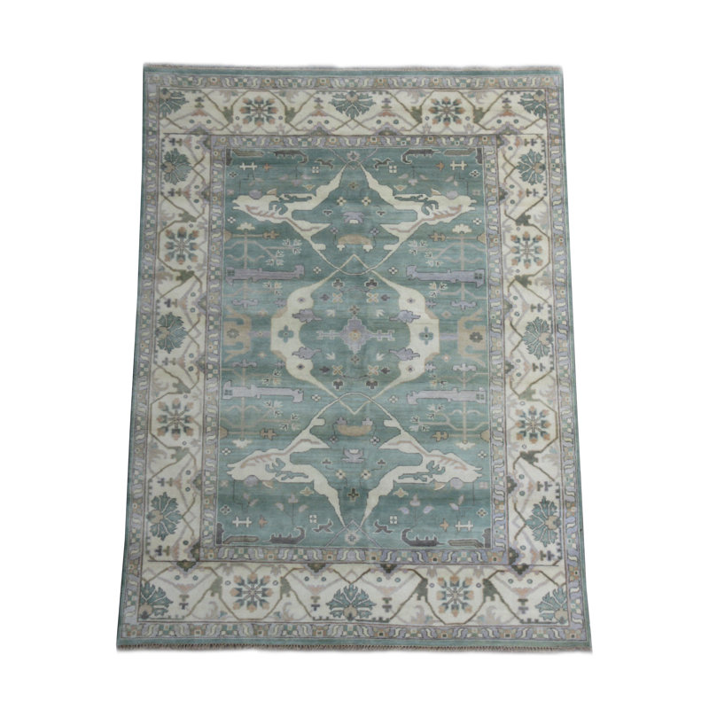 Tapis vert 9 x 12 Oushak