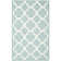 Rodgers Hand Woven Flat Weave Banana Silk/Wool/Cotton Geometric Rug in Ivory/Blue