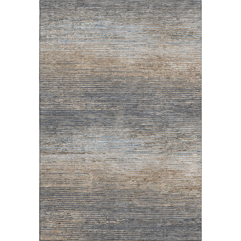 Premium Machine Washable Alijah AMF1264 Stripes Rug, Rectangle 10' x 14'