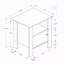 Table d'appoint, table d'appoint, table de bout, table de chevet, lampe, stratifié gris de rangement, transitionnel-1848230403