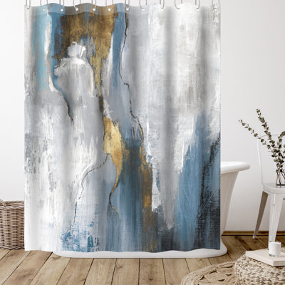 Abstract Shower Curtain Revolving Motion Shower Curtain by PI Creative Art -  The Twillery Co.®, E363CD0190DA4DB49319D9994EA4B905