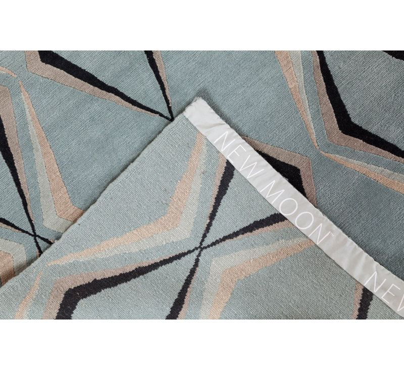 Contemporary Wool Geometric Area Rug, Rectangle 4' x 6'