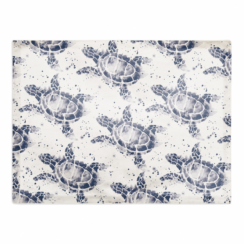 Napperon Sea Turtles, Bleu marine