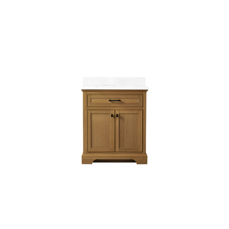 Ensemble de meuble-lavabo simple 30 po Arruda, Bleu, Laiton satiné