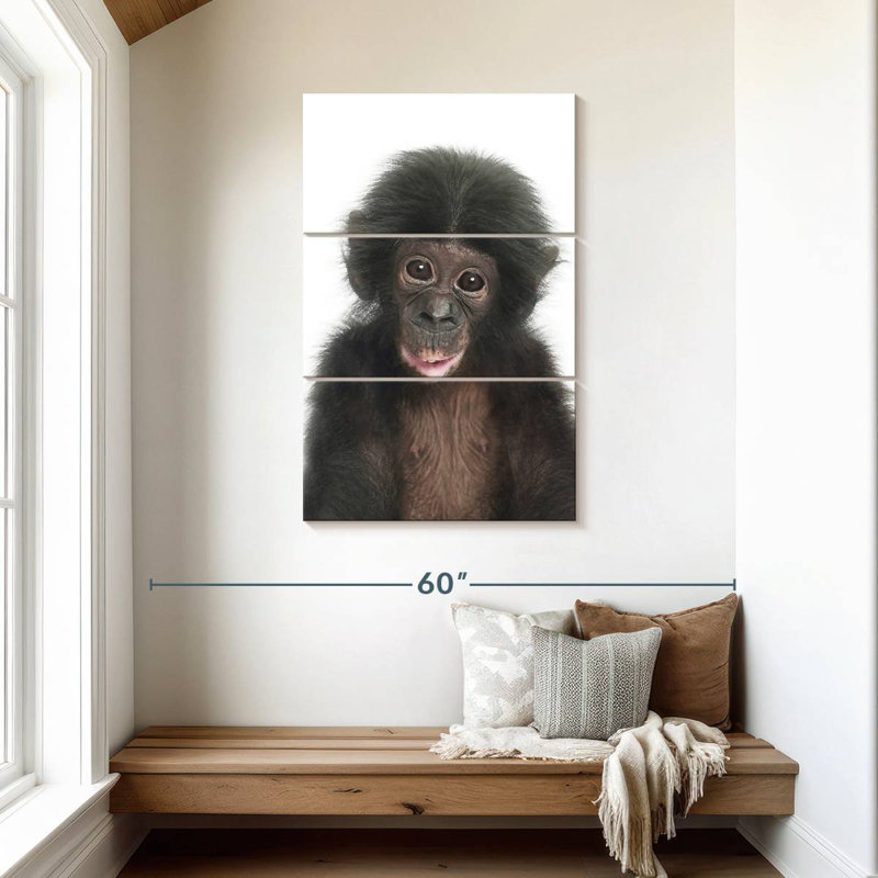 Brampt Baby Monkey, 45" H x 28" W