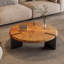 Table basse luxueuse de couleur noyer clair-1819894221