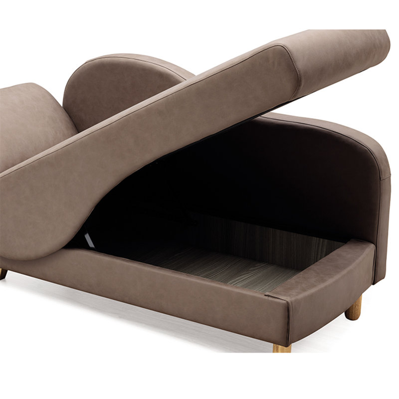 Modern hidden storage solid wood chair