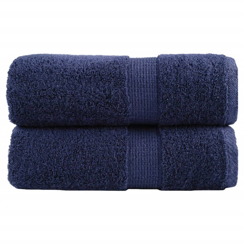 Premium Bath Towels SOLUND 600Gsm, Navy Blue Duplicate, Hand Towels - 2 Pack, 50cm L x 30cm W