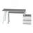 Rotating Multi-Positional Modern Desk, Grey