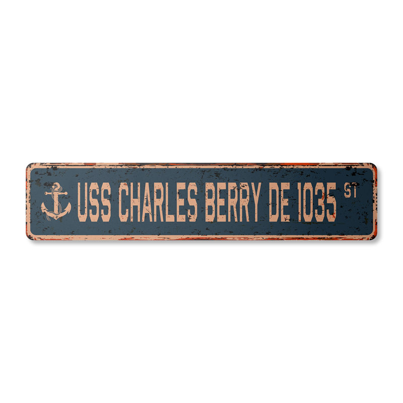 Plaque de rue Charles Berry De 1035 en aluminium 4 po x 18 po