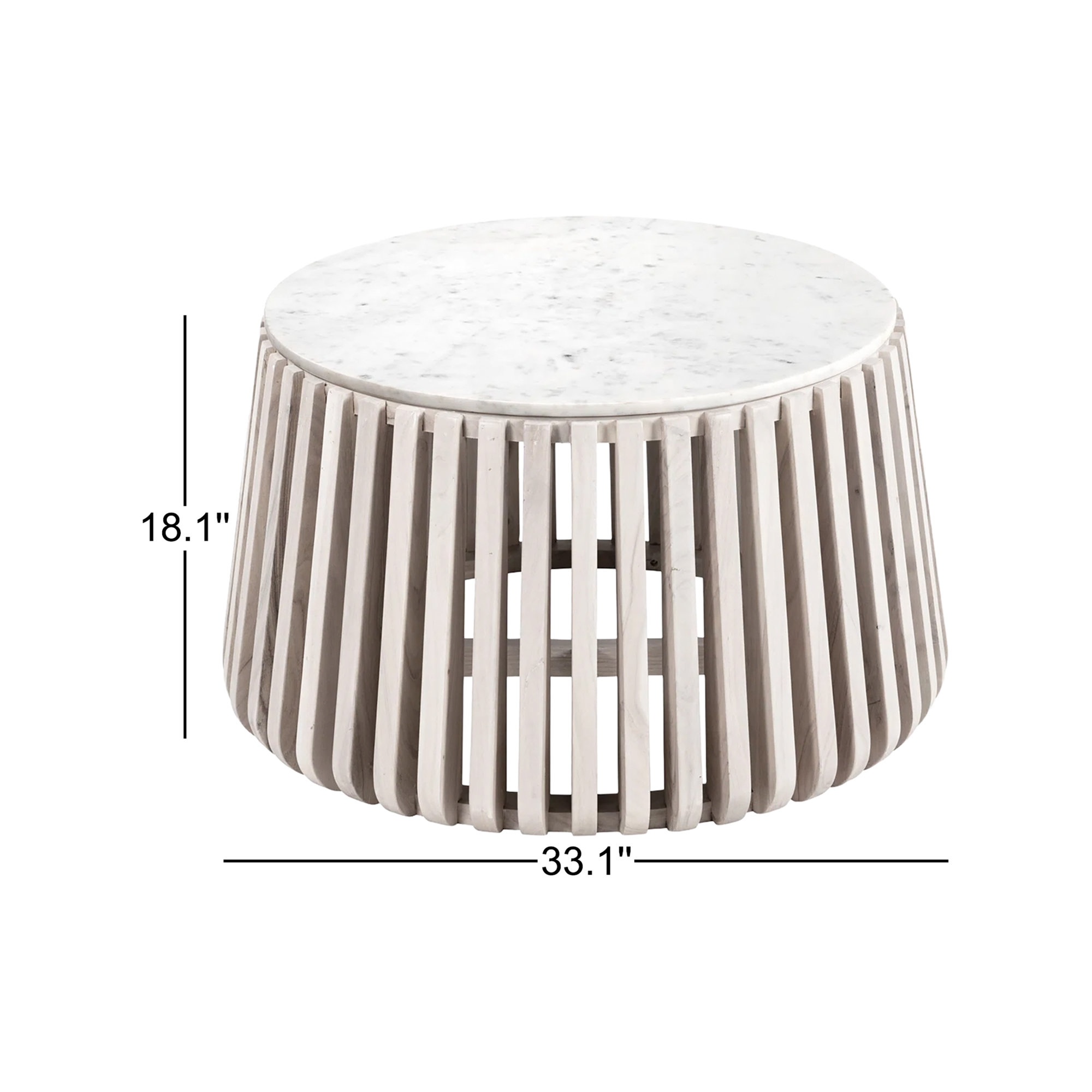Dolle Single Coffee Table, White
