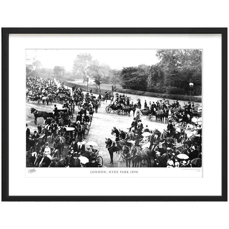 London, Hyde Park 1890 by Francis Frith - Single Picture Frame Print, 60cm H x 80cm W x 2.3cm D
