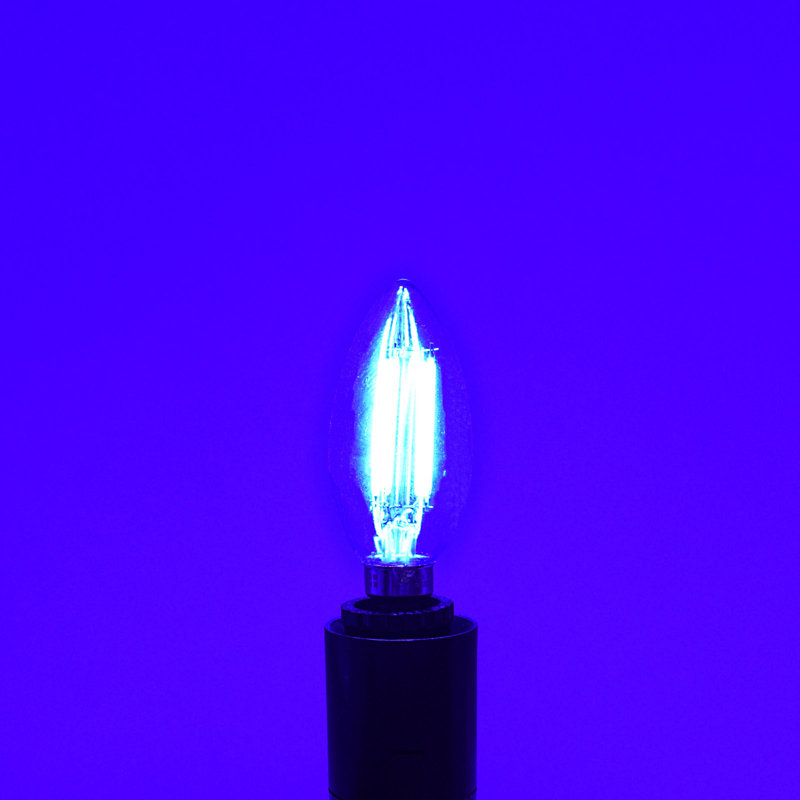 4.5 Watt (40 Watt Equivalent), B11 LED Candle Bulb, Colored Light Bulb, E12/Candelabra Base