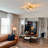 Contemporary Gold 3-Light Rectangle Geometric Linear Led Ceiling Light Dimmable Semi Flush Ceiling Light For Living Room