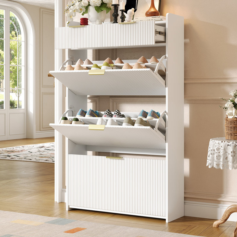 24 Pair Shoe Storage Cabinet