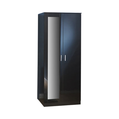 Wilhelmine 2 Door Manufactured Wood Wardrobe