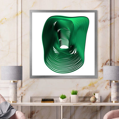 «Fractal Abstract Tunnel Green», art mural moderne et contemporain sur toile