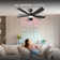 52 in. Matte Black LED Light Ceiling Fan with Remote Control and Reversible Blades