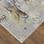 Tapis tissé à la machine 2 pi x 3 pi bleu, orange et ivoire-1972525059