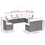  Ensemble de canapé de patio 8 pièces avec coussins en rotin de polyester noir