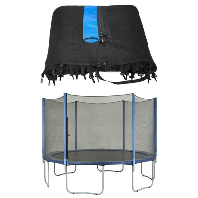 Machrus Upper Bounce Trampoline Enclosure Net, Fits 14' Round Frame, Using 6 Straight Poles