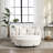 Upholstered Barrel Chair With Ottoman-100891573