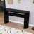 Vintage-Inspired Console Table with Ash Veneer Top and Shelf-1828121725