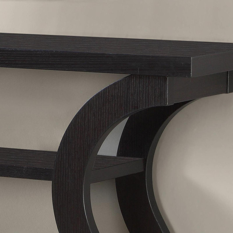 Table d'appoint, console, vestibule, étroit, canapé, salon, chambre à coucher, stratifié, contemporain, moderne, Espresso