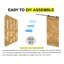 Porte de grange en bois massif DIY 3 en 1 pour chambres, espaces de rangement, placards-93928322-93928301