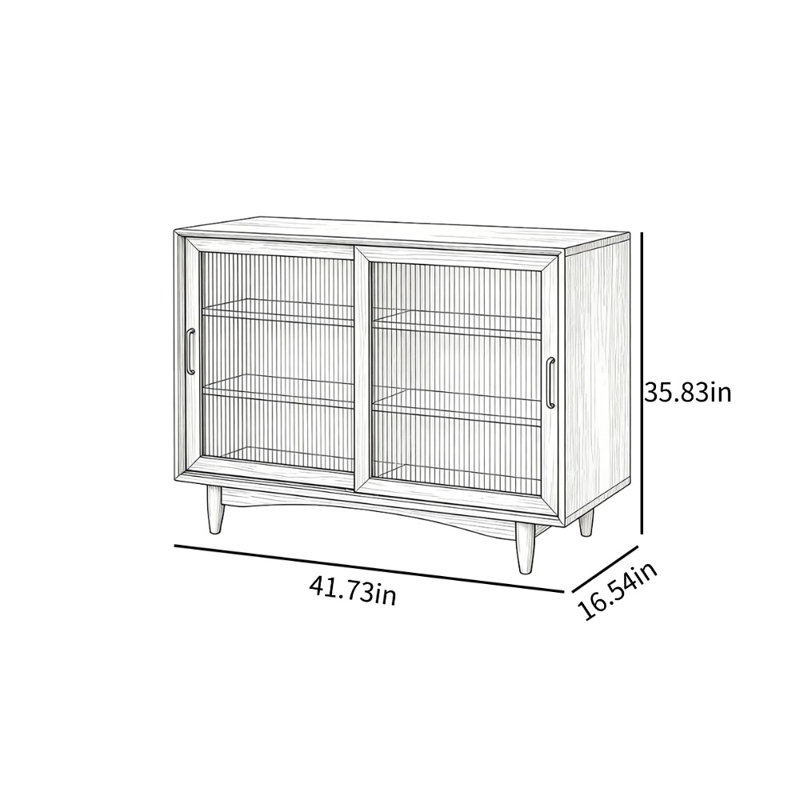 Vitrine multifonctionnelle Simple Home, Noyer