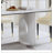 0.47" Thick Sintered Stone Composite Tempered Glass Top Rectangular Dining Table