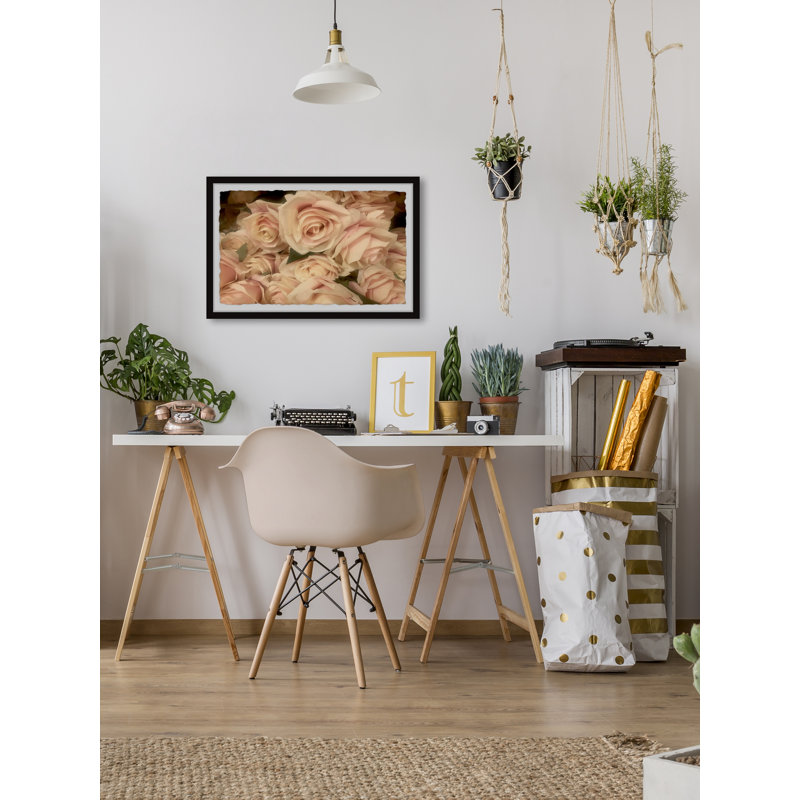 Rustic Roses - Single Picture Frame Painting, 20 cm H x 30 cm W