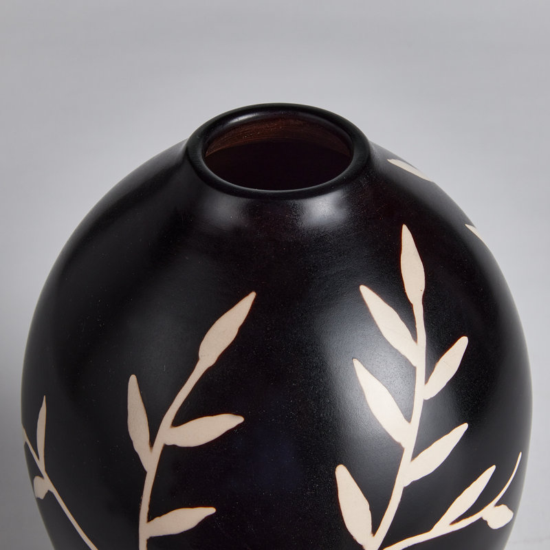 Dayana Handmade Terracotta Table Vase, 9.5" H x 7.5" W x 7.5" D