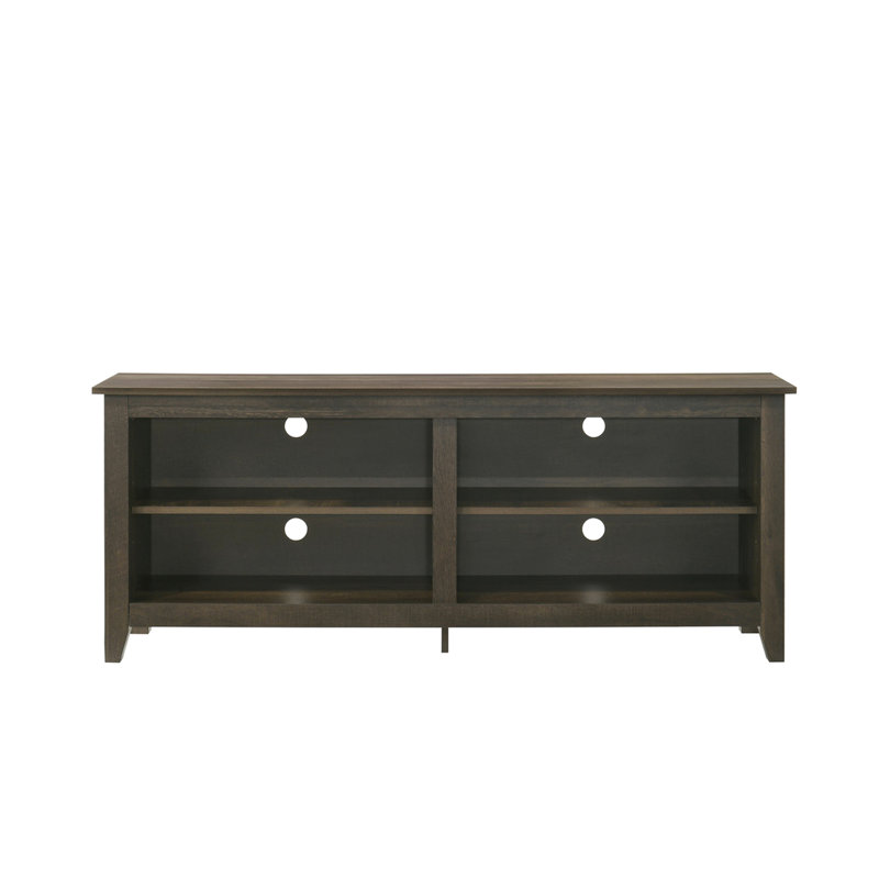 Dark Oak Finish Tv Stand With Adjustable Open Shelves And Cable Management For 50-59" Tvs 58" In Dusty Shelf Leadership 59"