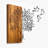 Elegant Decorative Wooden Wall Accessory, Walnut & Black, 24.0 x 22.8 inches | 100% Wooden (Thickness: 1.2 inches) & Metal (Thickness: 0.06 inches) | Versatile Wall Hanging Design Perfect for Home Décor