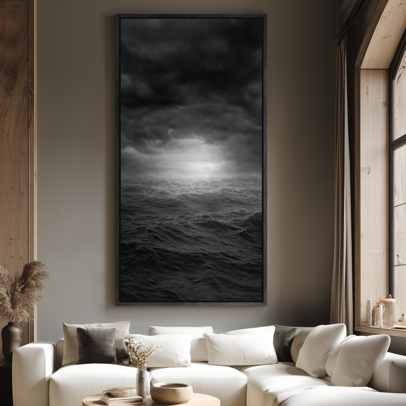 Très grand art mural sur toile encadré - impressions murales rétro pour chambre à coucher, Noir