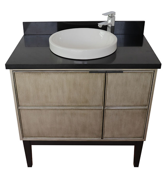 Ensemble de meuble-lavabo simple 37 po, Noir galaxie