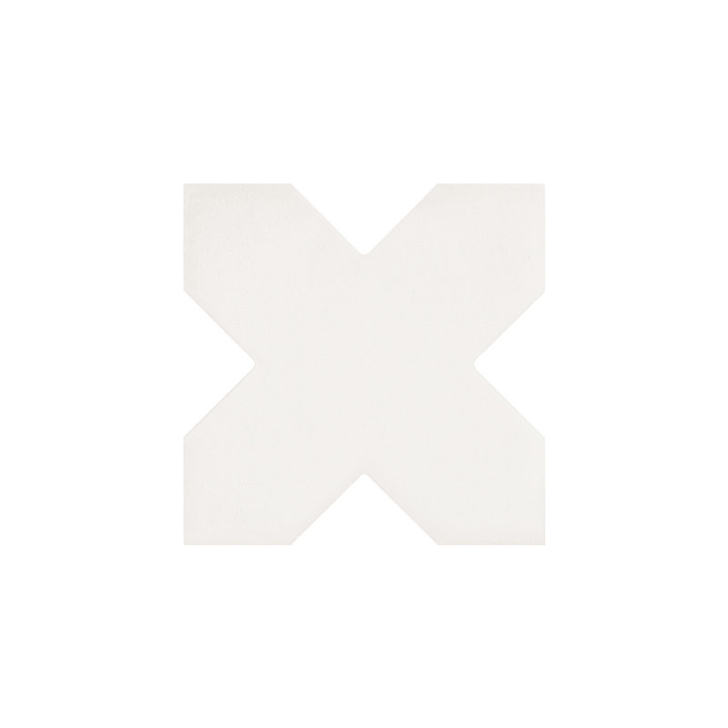 Carrelage motif étoile et croix, Blanc
