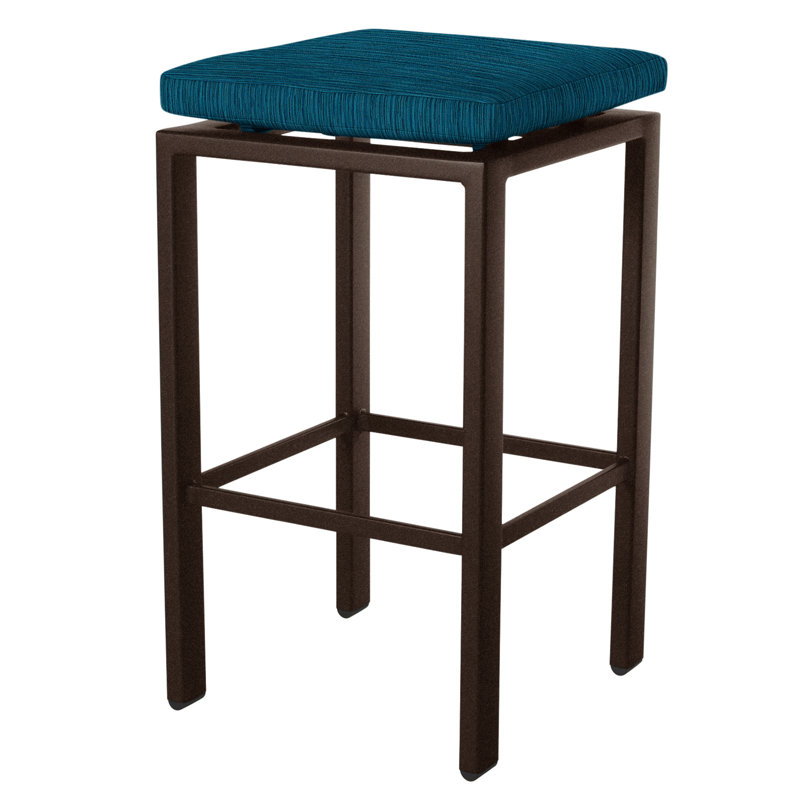 Aris Outdoor Bar Stool, Flagship Stone Sunbrella®, Copper Creek, 31.25"