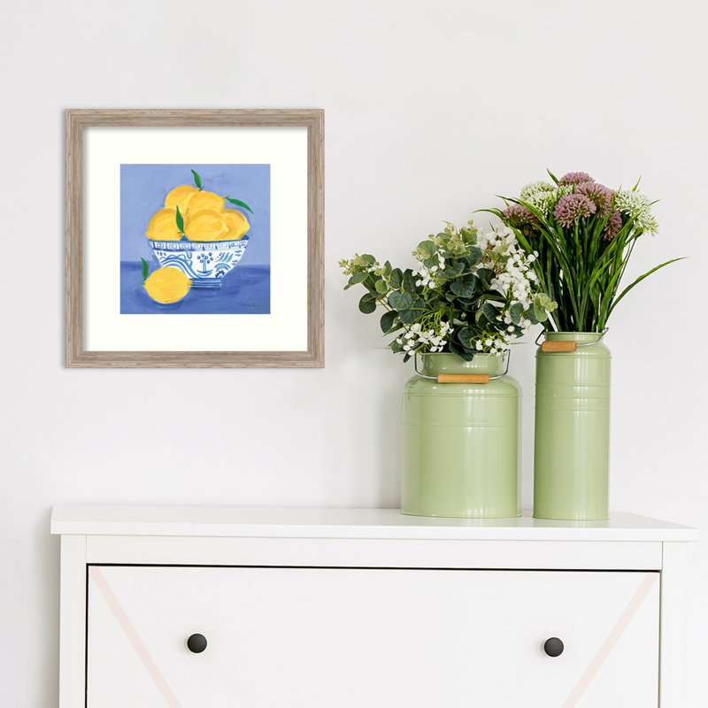 «Lemon Still Life» par Farida Zaman - impression d'un seul cadre, L 13 po x H 13 po