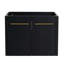 Bathroom Vanity - 24 Inch Black Chestnut With Chic Appearance And Spacious Storage Sleek Functional Drawers