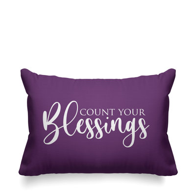 Housse et insert de coussin rectangulaire Aspire Count Your Blessings