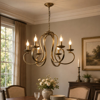 Kulpsville 6 - Light Candle Style Chandelier