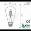 LED Edison Bulbs,Edison ST64 4W(Equivalent 40W) LED Filament Dimmable Bulb, Warm White 2700K Amber Glass 450Lumens, Retro Style Squirrel Cage Lamp - Pack of 5
