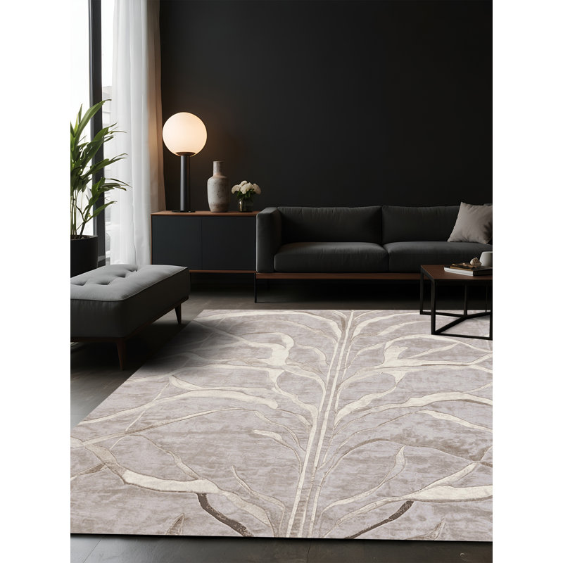 Tapis gris soyeux et moelleux, Tapis de couloir 2 pi x 4 pi