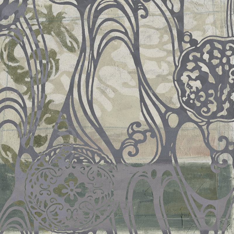 Small Medallions And Damask III by Jennifer Goldberger - Wrapped Canvas Art Prints, 30cm H x 30cm W x 3.8cm D